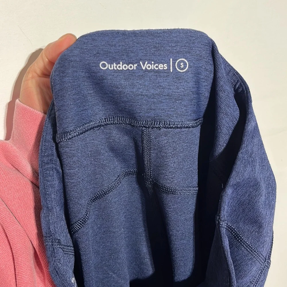 Outdoor Voices Navy 7/8 Warm Up Leggings Size Small - Picture 9 of 9